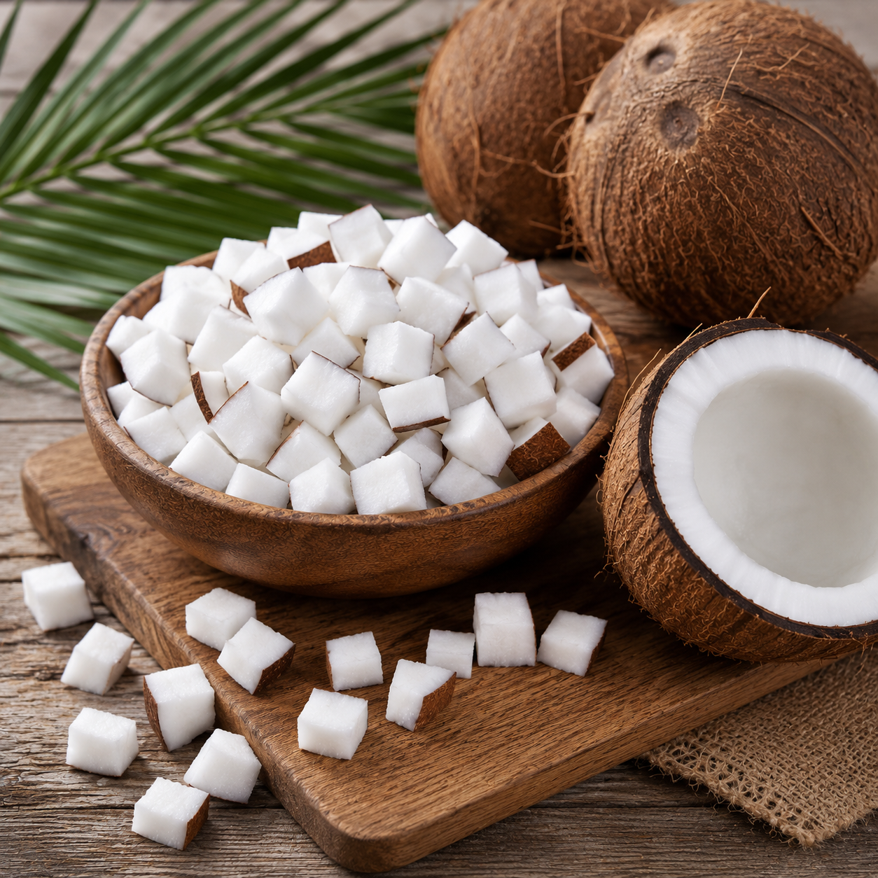 Diced coconut