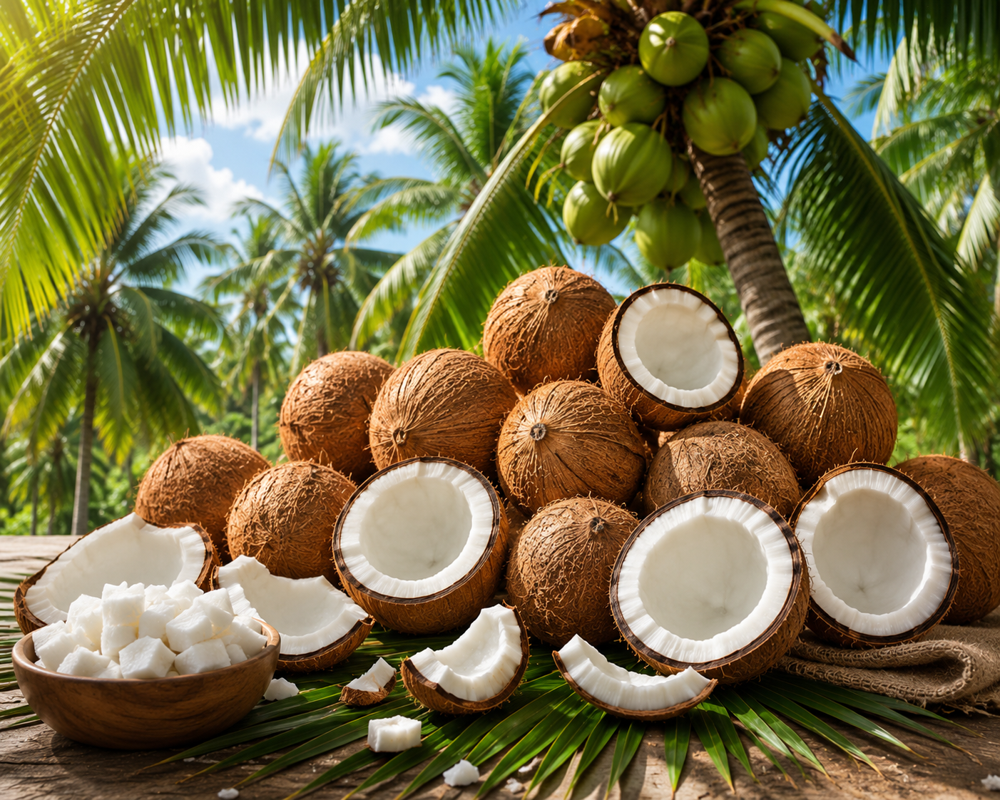 Fresh coconuts